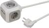 Pikendusjuhe Brennenstuhl ALEA-Power, 4 pistikut, 2 USB, 1,4 m, hall/valge