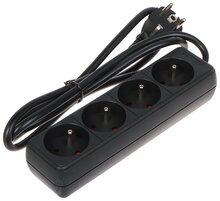 Pikendusjuhe Blow PR-470P, 4 pistikut, 1.5 m, must
