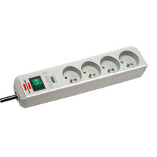 Pikendusjuhe Brennenstuhl Eco-Line 1435220000, 4 pistikut, 1,5 m, hall