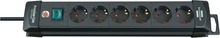 Pikendusjuhe Brennenstuhl Premium Line 1951160100, 6 pistikut, 3 m, must