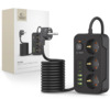 Pikendusjuhe Tech Protect PC3X6, 3 pistikupesa, 3xUSB-A, 3xUSB-C, 200 cm, must