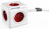 Pikendusjuhe Allocacoc PowerCube, 5 pistikut, 1,5 m, punane