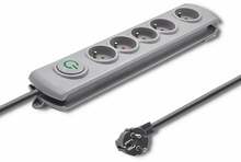 Pikendusjuhe Qoltec 50270, 5 pistikupesa, 1.8 m, hall