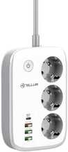 Pikendusjuhe Tellur Smart WiFi Power Strip, 3 pistikupesa, 2 m, 2500 W