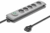 Pikendusjuhe Qoltec 50272, 5 pistikupesa, 3 m, hall