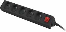 Pikendusjuhe Lanberg PS1-05E-0300-BK, 5 pistikupesa, 3 m, must
