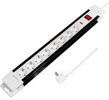 Pikendusjuhe Logilink LPS207, 8 pistikupesa, 3 m, must/valge