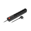 Pikendusjuhe Elgotech PSF4-603-2, 6 pistikut, 3 m, must