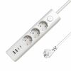 Pikendusjuhe Microconnect 3 pistikupesa, 1.5 m, valge