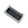 Sisseehitatav pistikupesa Design Light INBOX, 2x Schuko, 1x USB A, 1x USB-C, 1.5 m, hõbe