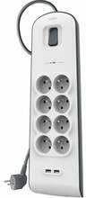 Pikendusjuhe Belkin BSV804ca2M, 8 pistikut, 2 m, valge