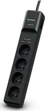 Pikendusjuhe CyberPower Tracer III P0420SUD0-FR, 4 pistikut, 1.8 m, must