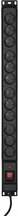 Pikendusjuhe Activejet COMBO 12gn, 12 pistikupesa, 1,5 m, must