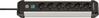 Pikendusjuhe Brennenstuhl Premium-Alu-Line 1391030600, 6 pistikut, 3 m, must/hõbe