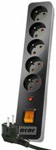Pikendusjuhe Acar X5, 5 pistikut, 3 m, must