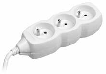 Pikendusjuhe Tracer TRALIS44614, 3 pistikupesa, 3 m, valge