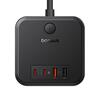 Pikendusjuhe Baseus PowerCombo, 3 AC pistikupesa, 2 USB-C, 30W, 1.5 m, must