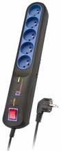 Pikendusjuhe Lestar LFT 2005, 5 pistikut, 2.5 m, must/hall