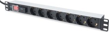 Pikendusjuhe Digitus DN-95407, 7 pistikut, 2 m, must
