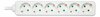 Pikendusjuhe Deltaco GT-0602, 6 pistikut, 5 m, valge