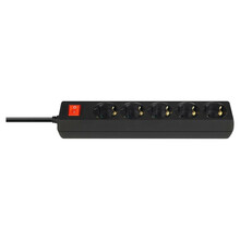 Pikendusjuhe Savio LZ-15, 5 pistikupesa, 5 m, must