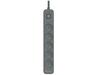 Pikendusjuhe Tracer 47023 Power Line+, 5 pistikut, 1,8 m, grafiit
