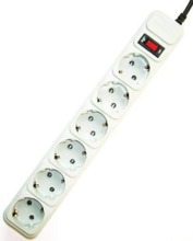 Pikendusjuhe Gembird SPG6-B-10C, 6 pistikupesa, 3 m, hall