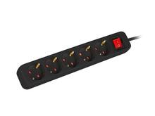 Pikendusjuhe Lanberg PS1-05F-0150-B, 5 pistikut, 1.5 m, must