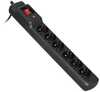Pikendusjuhe Activejet COMBO 6GN, 6 pistikut, 3 m, must
