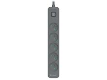 Pikendusjuhe Tracer Power Line+ 47429, 5 pistikupesa, 5 m, grafiit