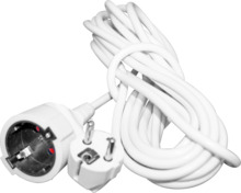 Pikendusjuhe Besk, 3 pistikut, 3 m, valge