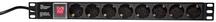 Pikendusjuhe Logilink PDU8C01, 8 pistikupesa, 2 m, must