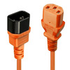 Pikendusjuhe Lindy 30473, IEC C14 to C13, 0.5 m, oranž