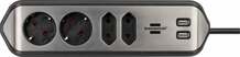 Pikendusjuhe Brennenstuhl Estilo 1153590410, 4 pistikut, 2 USB, 2 m, hõbe-must