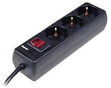 Pikendusjuhe Hama Power Strip, 3 pistikut, 1.4 m, must