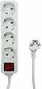 Pikendusjuhe MicroConnect, 4 pistikut, 5 m, valge