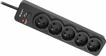 Pikendusjuhe Tracer 46976 PowerGuard, 5 pistikupesa, 1.8 m, must
