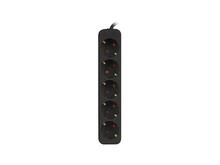Pikendusjuhe Lanberg PS0-05F-0150-BK, 5 pistikut, 1.5 m, must