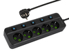 Pikendusjuhe Blow PS-580S, 5 pistikut, 3 m, must