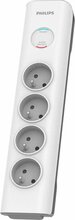 Pikendusjuhe Philips SPN7040WA, 4 pistikupesa, 2 m, valge