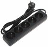Pikendusjuhe Blow PR-570P, 5 pistikut, 1.5 m, must