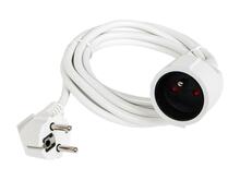 Pikendusjuhe Blow PR-160, 1 pistikupesa, 3 m, valge