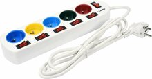 Pikendusjuhe Lund 72460, 5 pistikut, 2 m, 3680 W