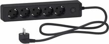 Pikendusjuhe Schneider Electric ST9451B, 5 pistikut, 1.5 m, must