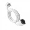 Pikendusjuhe Electraline 01639, 1 pistikupesa, 5 m, valge