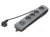 Pikendusjuhe Qoltec 50164, 4 pistikupesa, 2.5 m, hall