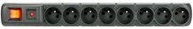Pikendusjuhe Acar S8 FA RACK, 8 pistikut, 5 m, must