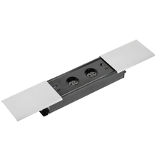 Pistikupesa, laua sisse ehitatav GTV PRESTINO AE-PB2SPRES-53, 2x schuko, USB A+C, RJ45, HDMI, 1,5 m, hõbe