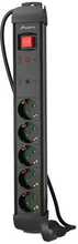 Pikendusjuhe Lanberg SP1-05F-0500-BK, 5 pistikut, 5 m, must
