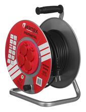 Pikendusjuhe Vertex PB25METAL, 3 pistikut, 25 m, must